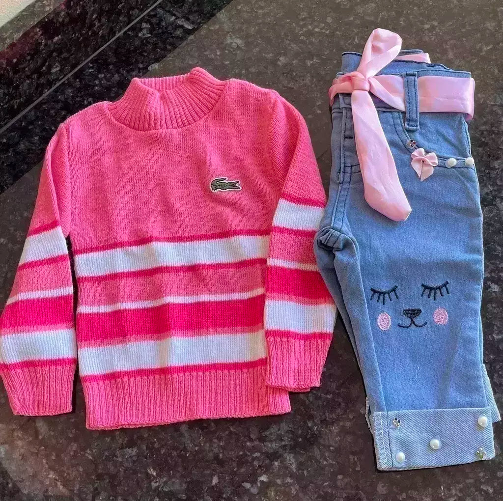 Suéter + calça pérola