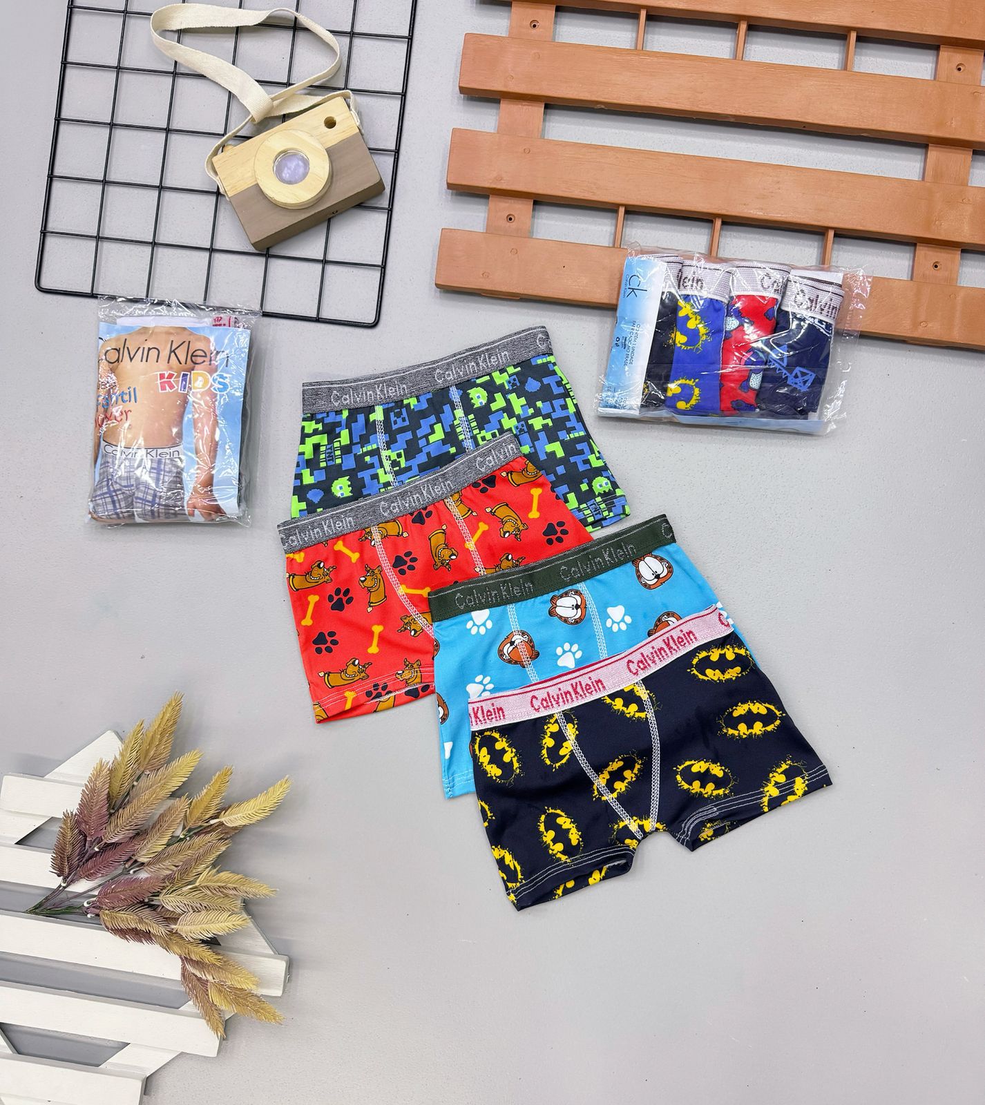 Kit 4 Cueca Box Ck Infantil