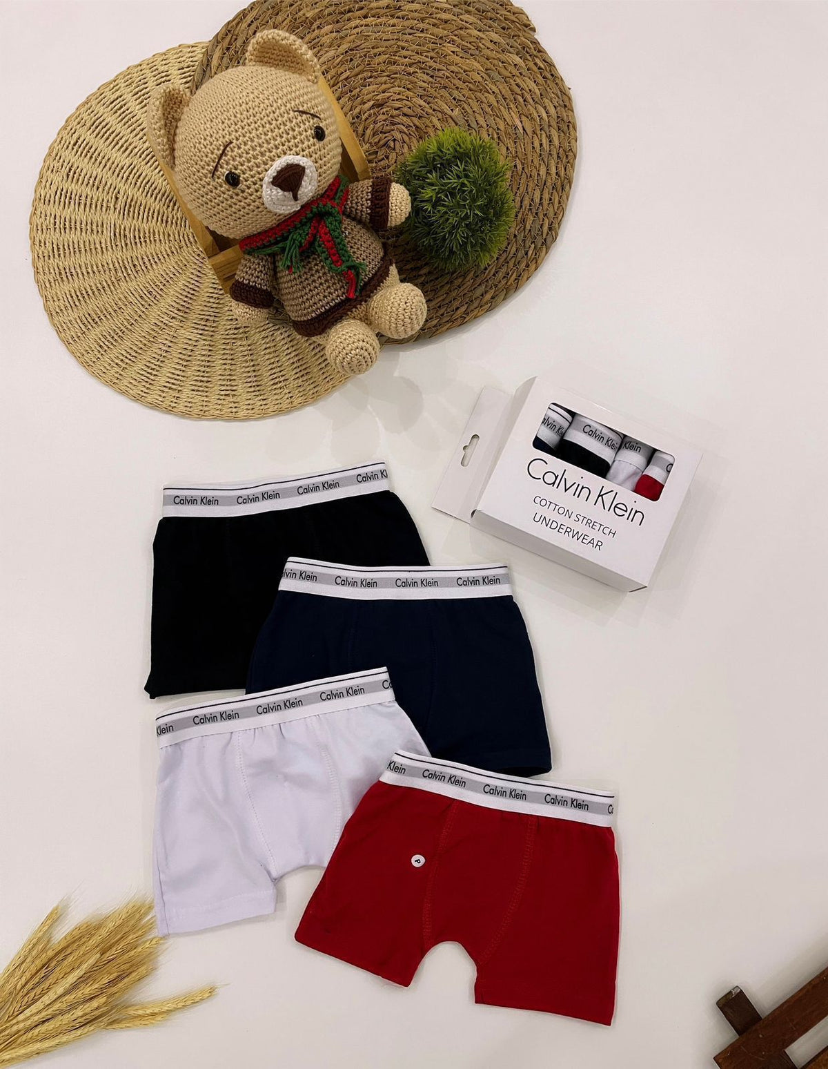 Kit 4 Cueca Box Infantil Ck