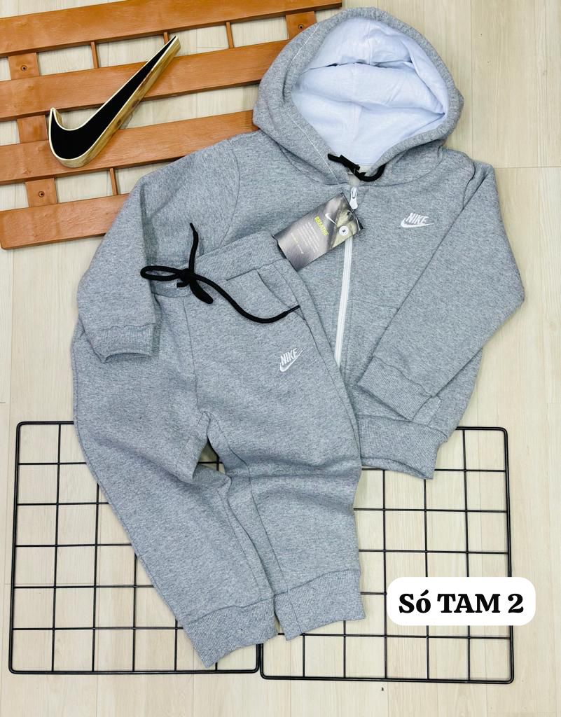 Conjunto Moletom NK Básico Zíper Infantil - Última Peça