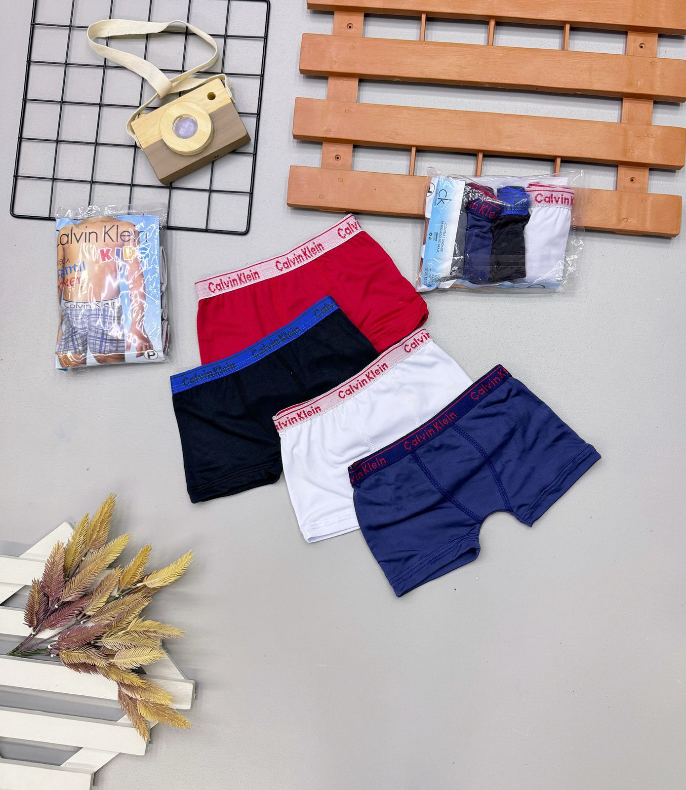 Kit 4 Cueca Box Ck Infantil